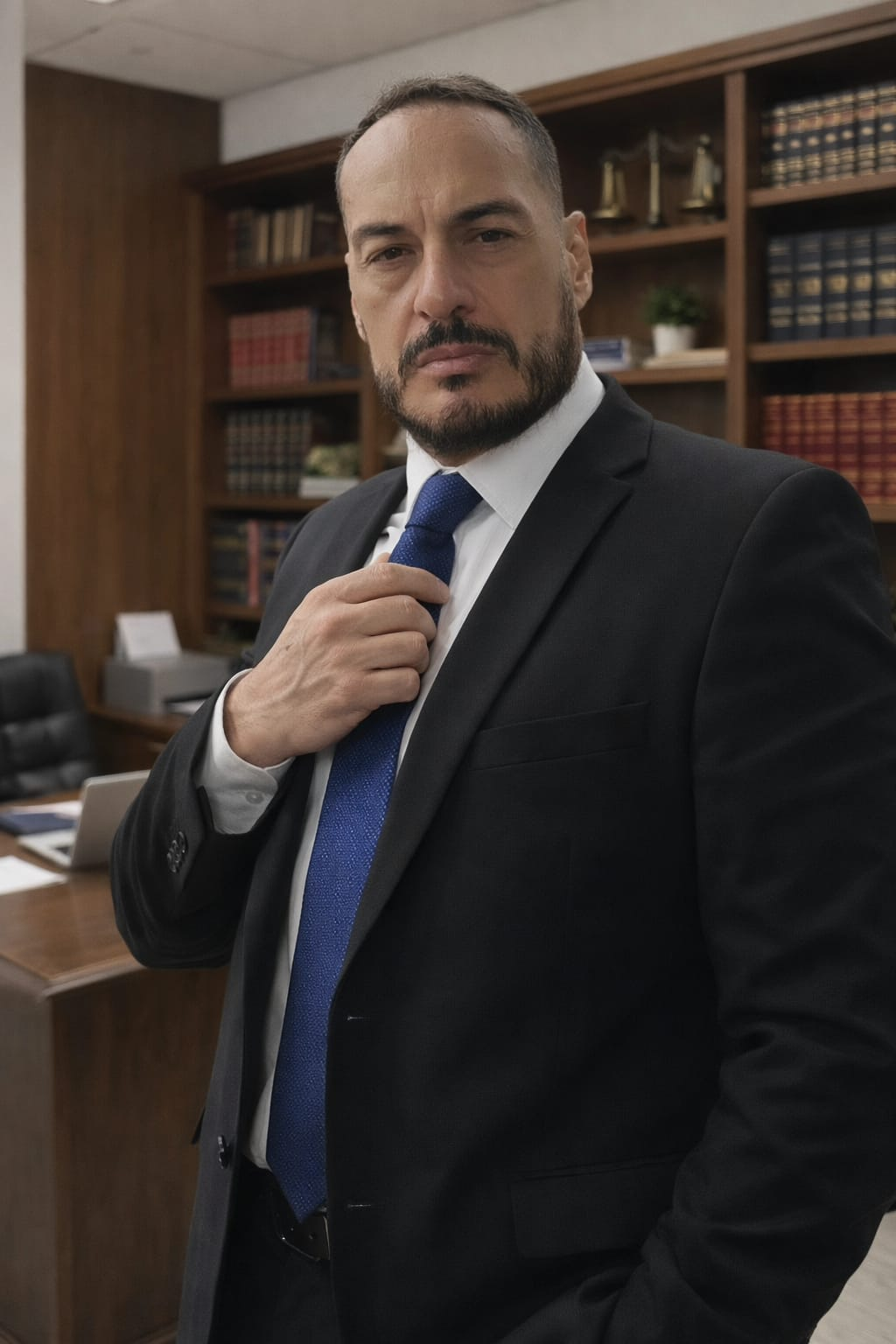 Dr. Gustavo Ramos em seu escritório de advocacia em Goiânia